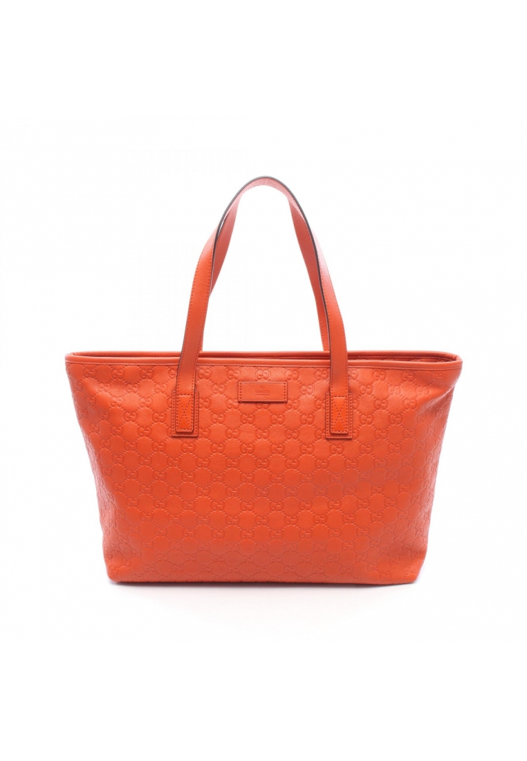 GUCCI Pre-Loved Gucci gucci sima Shoulder bag tote bag leather orange