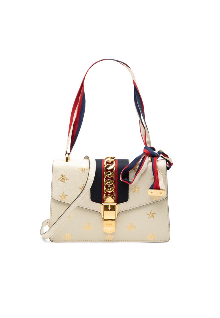 Gucci Pre-Loved Gucci Small Calfkin Bee Star Sylvie Satchel