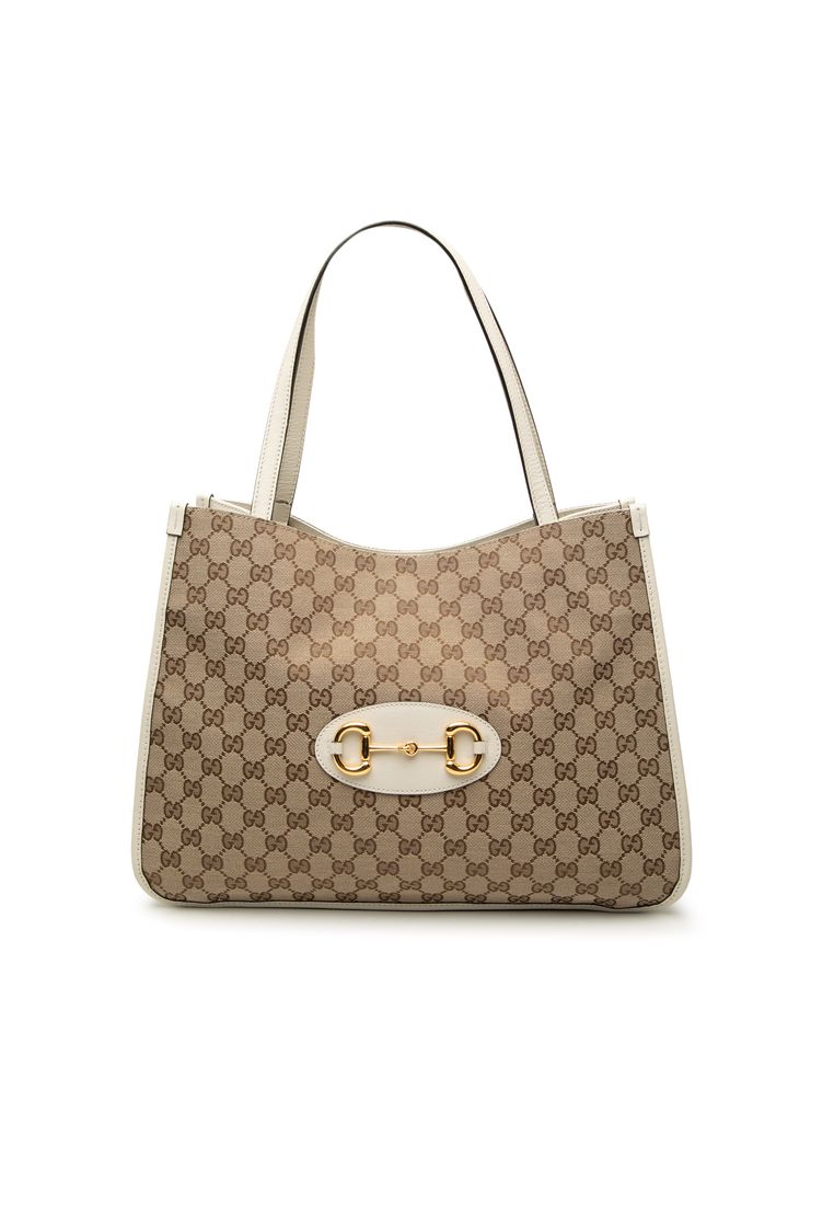 GUCCI Pre-Loved Gucci Medium Gg Canvas Horsebit 1955 Tote