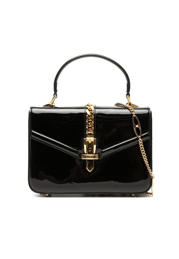 GUCCI Pre-Loved Gucci Mini Patent Sylvie 1969 Top Handle Bag