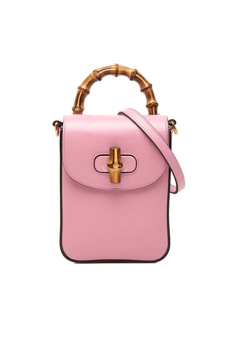 Gucci Pre-Loved Gucci Mini Calfskin Bamboo Top Handle Bag