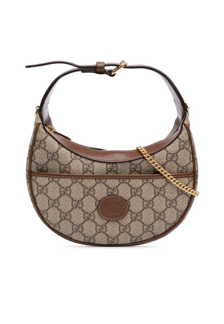 Gucci Pre-Loved Gucci Mini Gg Supreme Half Moon Bag