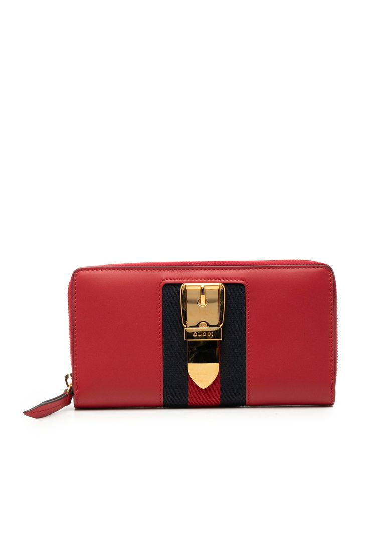 Gucci Pre-Loved Gucci Calfskin Sylvie Zip Around Wallet