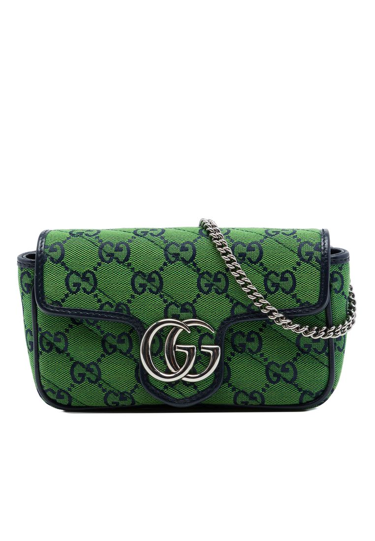 Gucci Pre-Loved Gucci Mini Gg Marmont Matelasse Gg Canvas Flap Crossbody