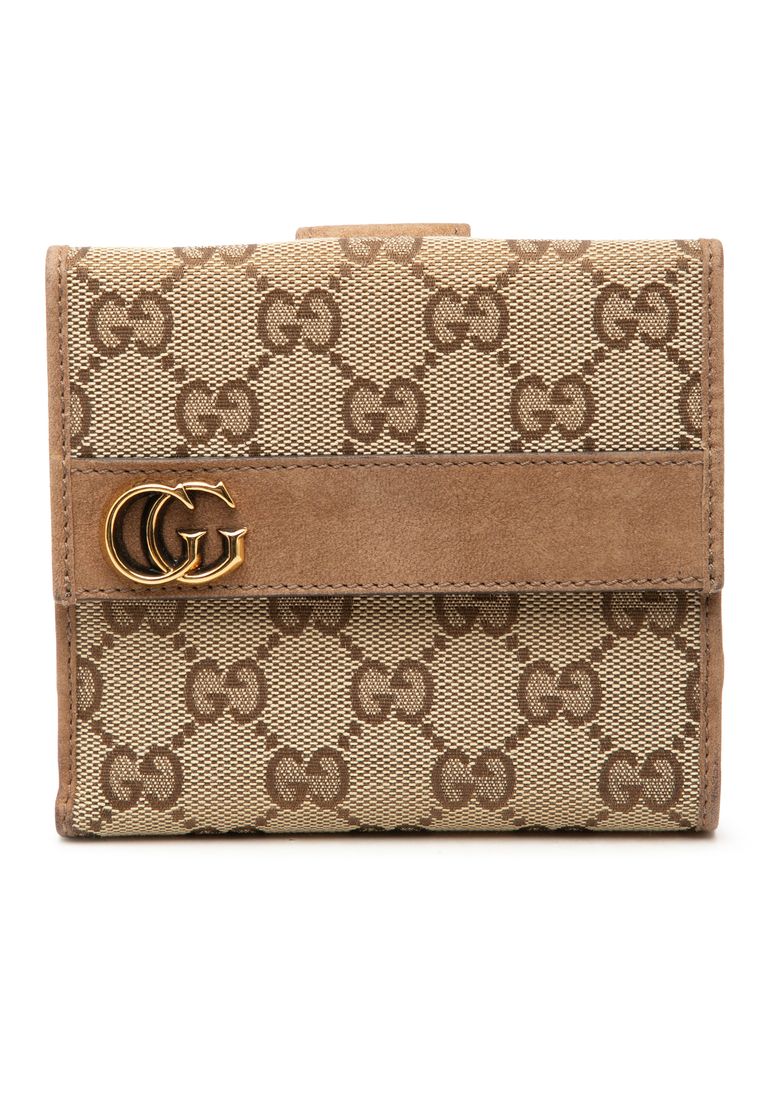 Gucci Pre-Loved Gucci Gg Canvas Trifold Compact Wallet