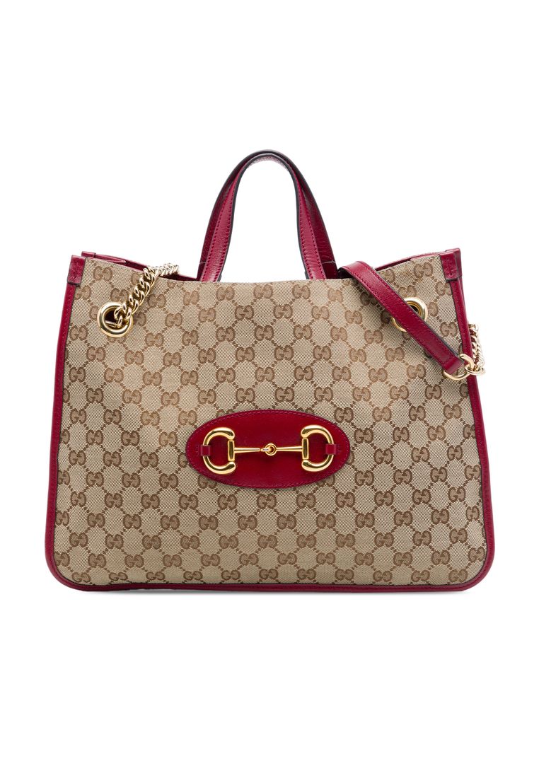 GUCCI Pre-Loved Gucci Medium Gg Canvas Horsebit 1955 Chain Tote