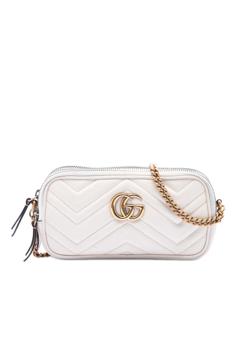 GUCCI Pre-Loved Gucci Mini Gg Marmont Matelasse Calfskin Triple Zip Crossbody