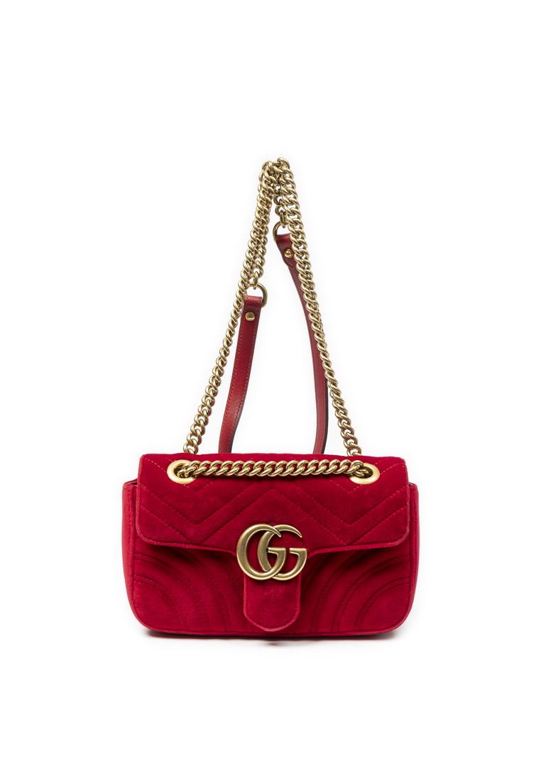 Gucci Pre-Loved Mini GG Marmont Chain Crossbody