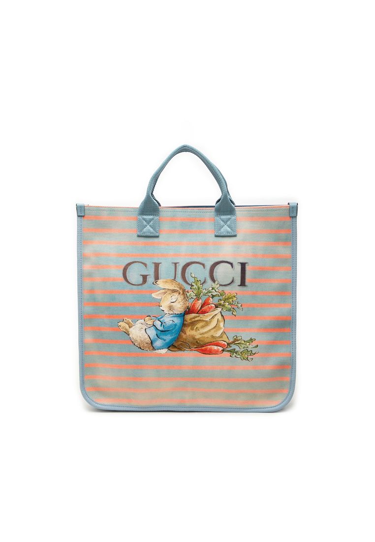 Gucci Pre-Loved Gucci Childrens Striped Canvas Peter Rabbit Tote