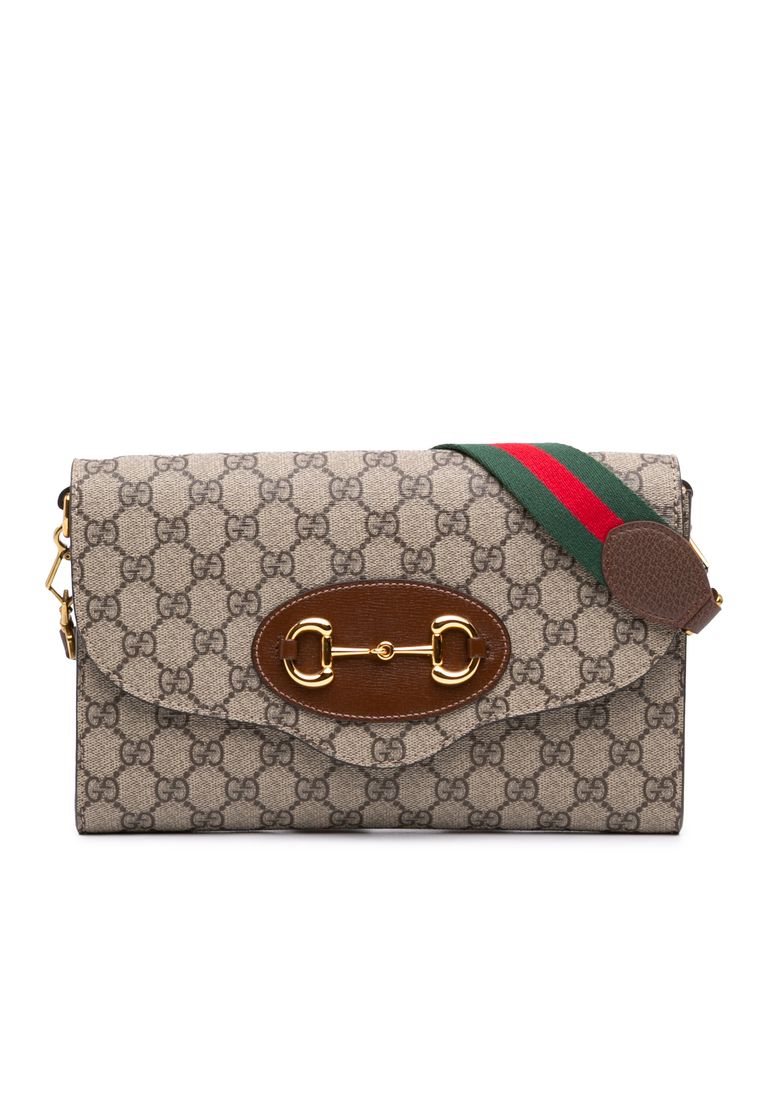 GUCCI Pre-Loved Gucci Small Gg Supreme Horsebit 1955 Satchel