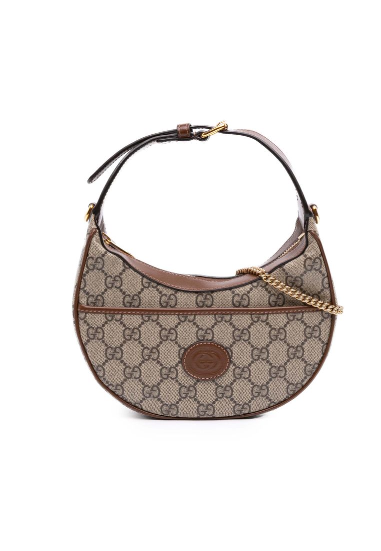 Gucci Pre-Loved Gucci Mini Gg Supreme Half Moon Bag