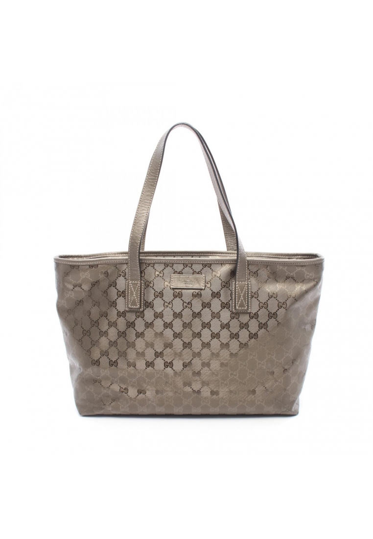 Gucci Pre-Loved Gucci GG Imprime Shoulder bag tote bag PVC leather bronze