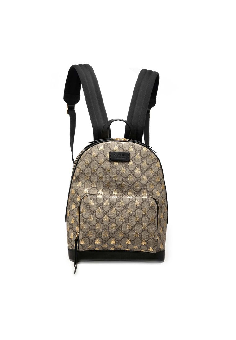 GUCCI Pre-Loved Gucci Small Gg Supreme Bee Backpack