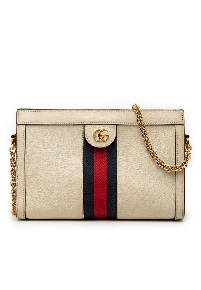Gucci Pre-Loved Gucci Small Calfskin Ophidia Chain Crossbody