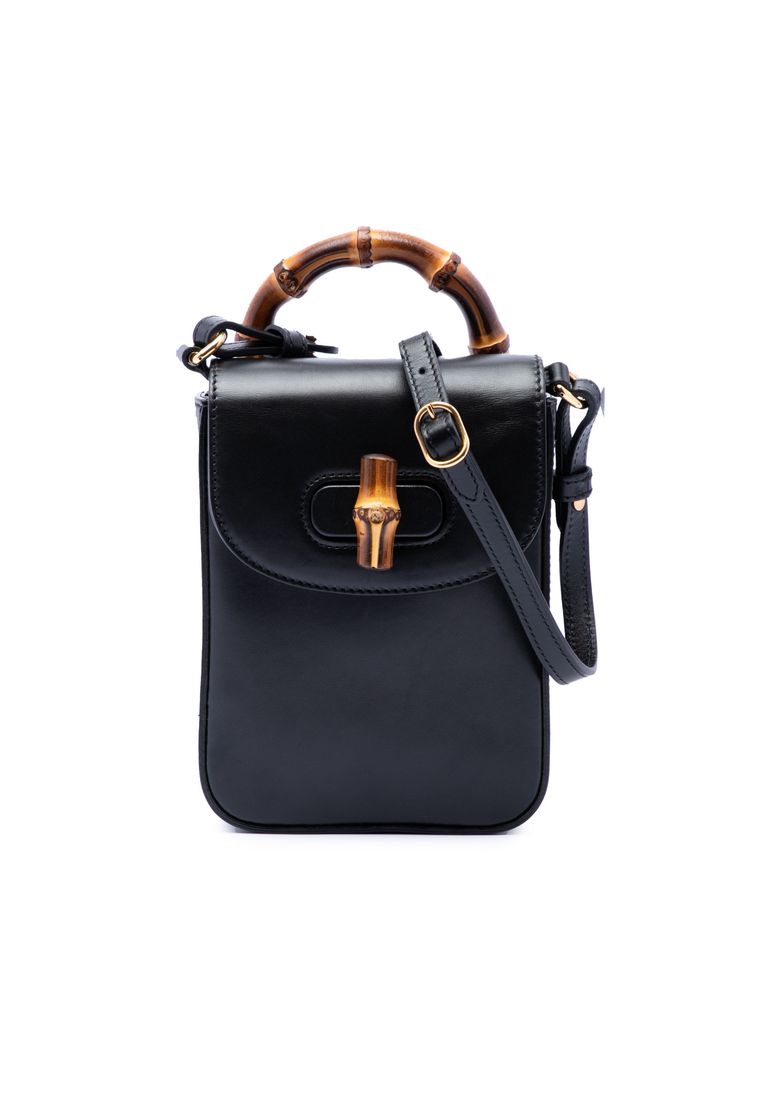 Gucci Pre-Loved Gucci Mini Calfskin Bamboo Top Handle Bag