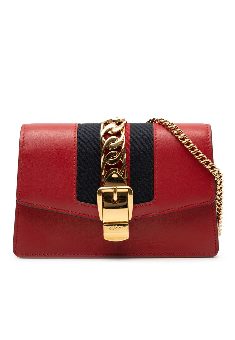 Gucci Pre-Loved Gucci Super Mini Leather Sylvie Chain Crossbody
