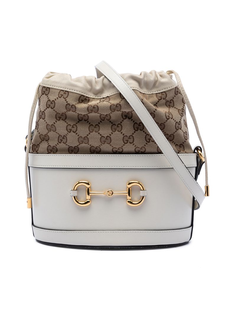 Gucci Pre-Loved Gucci Gg Canvas Horsebit 1955 Bucket Bag