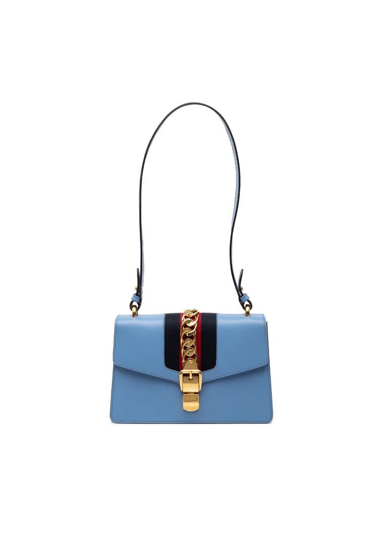 Gucci Pre-Loved Gucci Small Leather Sylvie Web Satchel