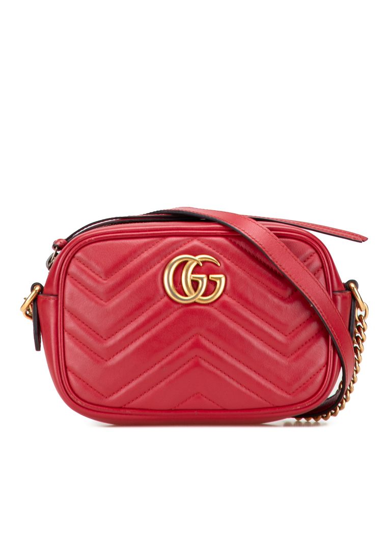 Gucci Pre-Loved Gucci Mini Gg Marmont Matelasse Leather Crossbody
