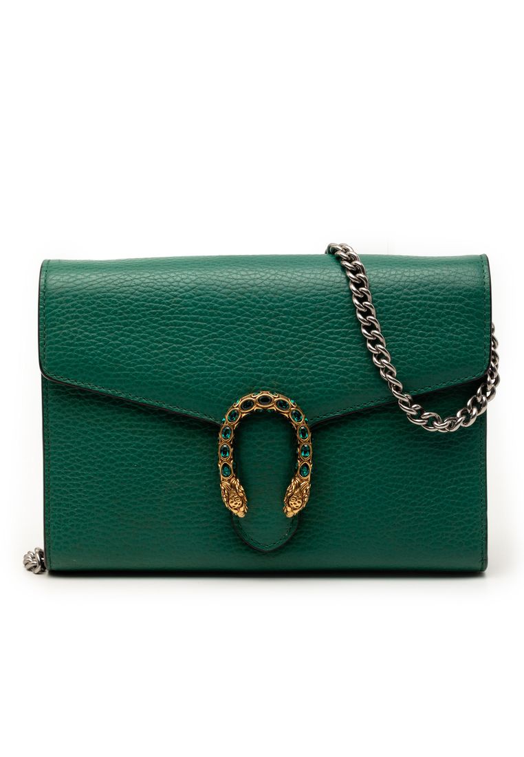 Gucci Pre-Loved Gucci Leather Dionysus Wallet On Chain