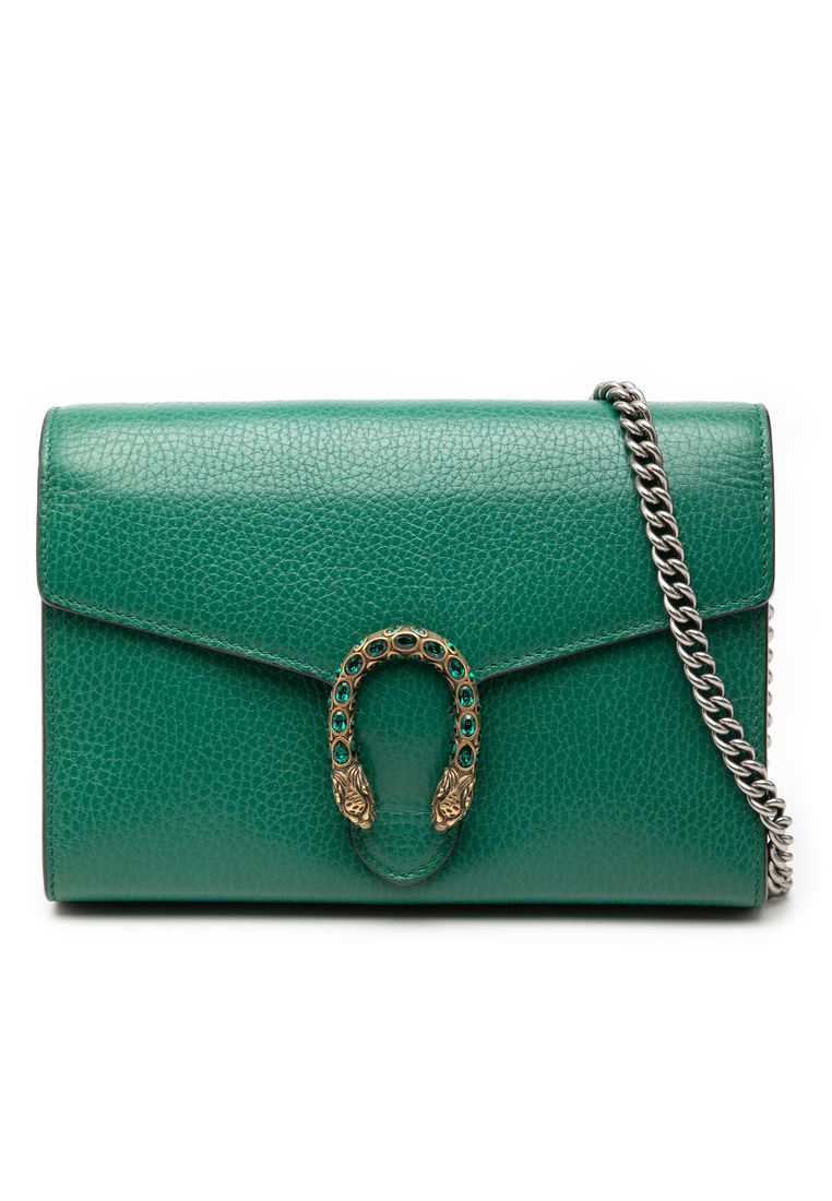Gucci Pre-Loved Gucci Leather Dionysus Wallet On Chain
