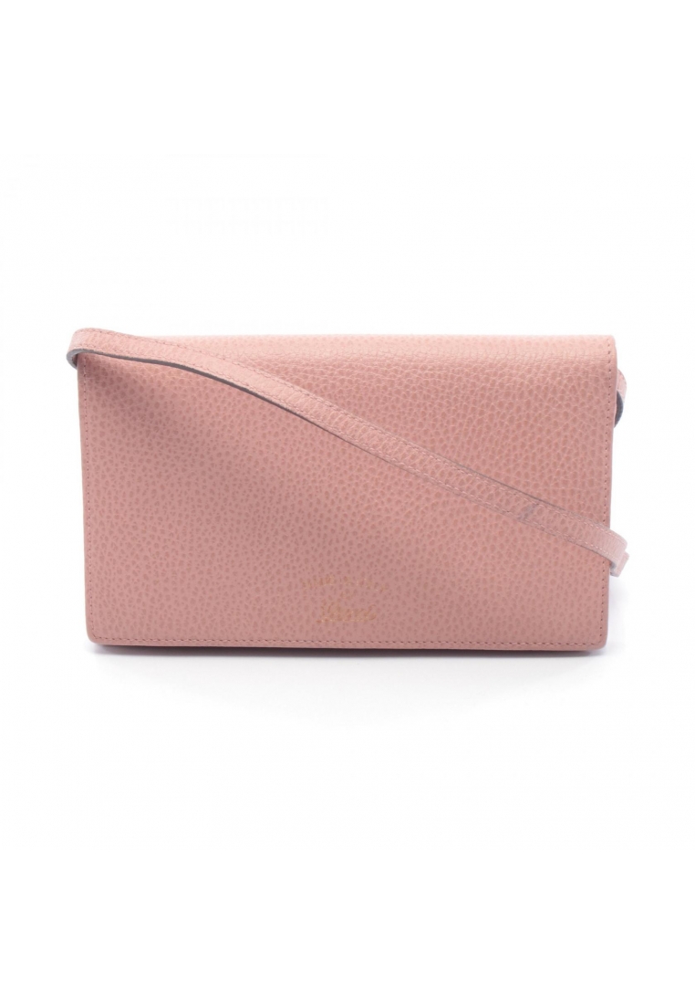 Gucci Pre-Loved Gucci swing shoulder wallet leather pink