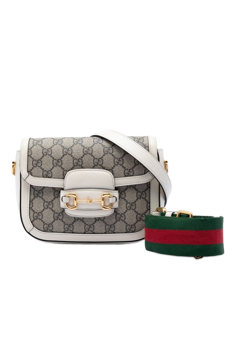 GUCCI Pre-Loved Gucci Small Gg Supreme Web Horsebit 1955 Crossbody
