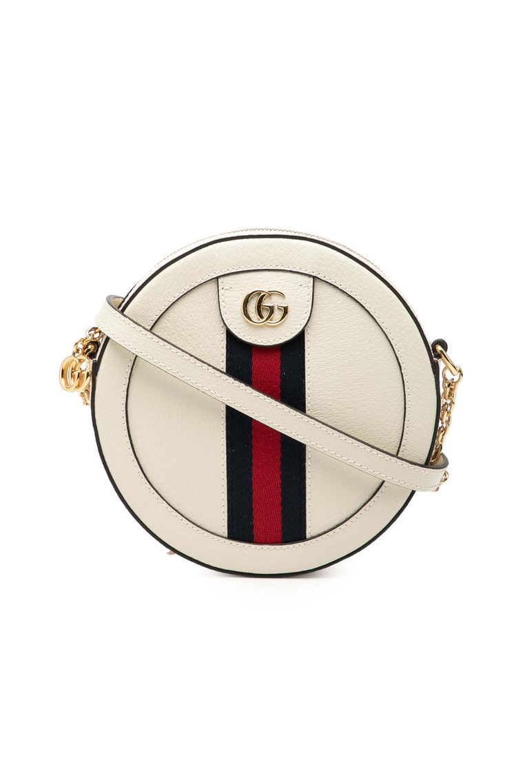 Gucci Pre-Loved Gucci Mini Leather Ophidia Round Crossbody