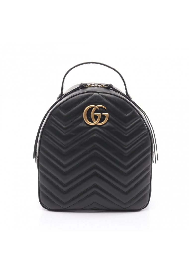 Gucci Pre-Loved Gucci GG Marmont Backpack rucksack leather black