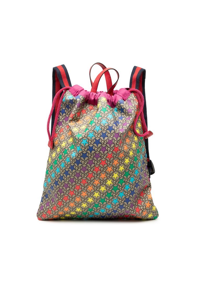 Gucci Pre-Loved Gucci Gg Supreme Web Star Print Childrens Backpack