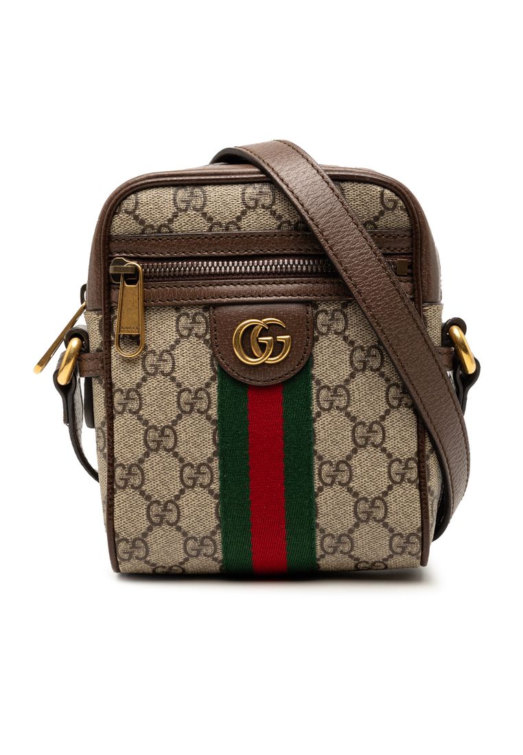 Gucci Pre-Loved Gucci Mini Gg Supreme Web Ophidia Crossbody