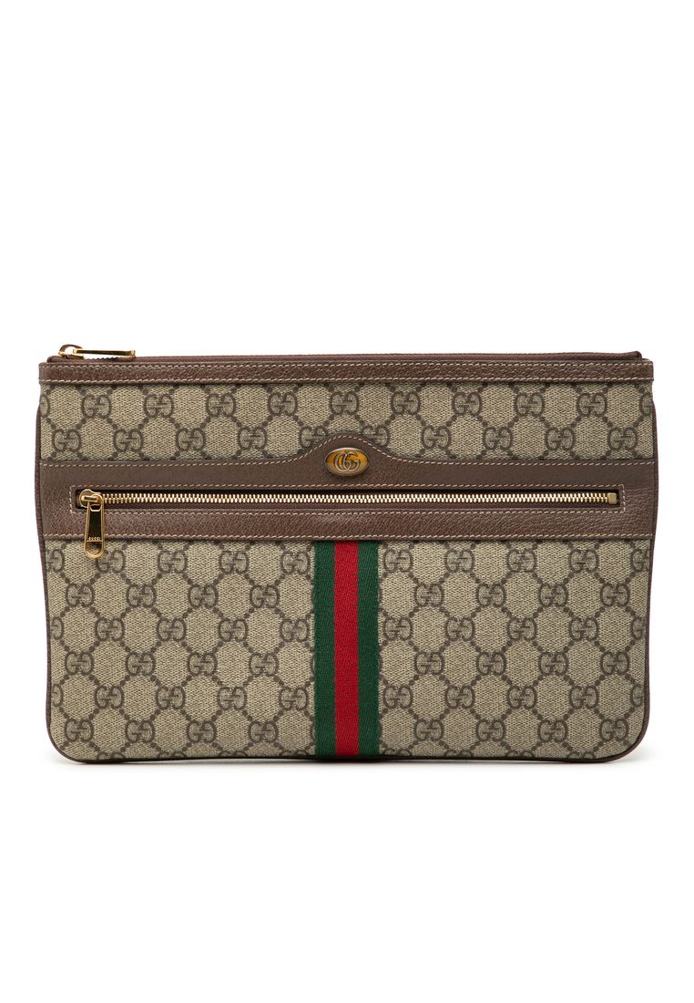 Gucci Pre-Loved Gucci Gg Supreme Web Ophidia Clutch