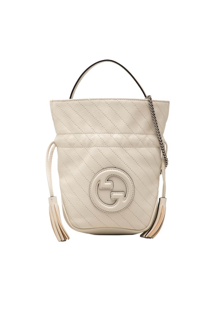 Gucci Pre-Loved Gucci Mini Diagonal Stitched Calfskin Blondie Bucket Bag