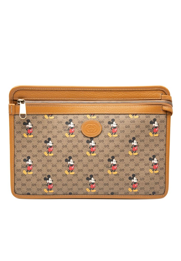Gucci Pre-Loved Gucci Disney Micro Gg Supreme Mickey Mouse Clutch