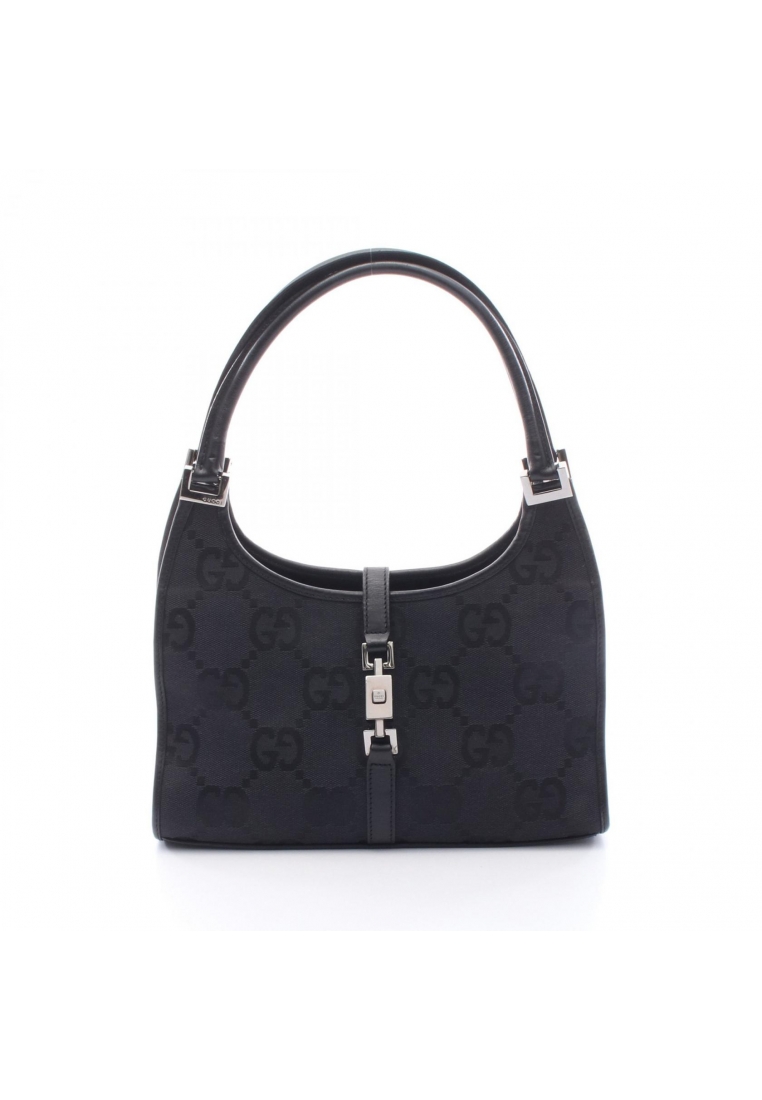 Gucci Pre-Loved Gucci Jackie Jumbo GG Handbag canvas leather black
