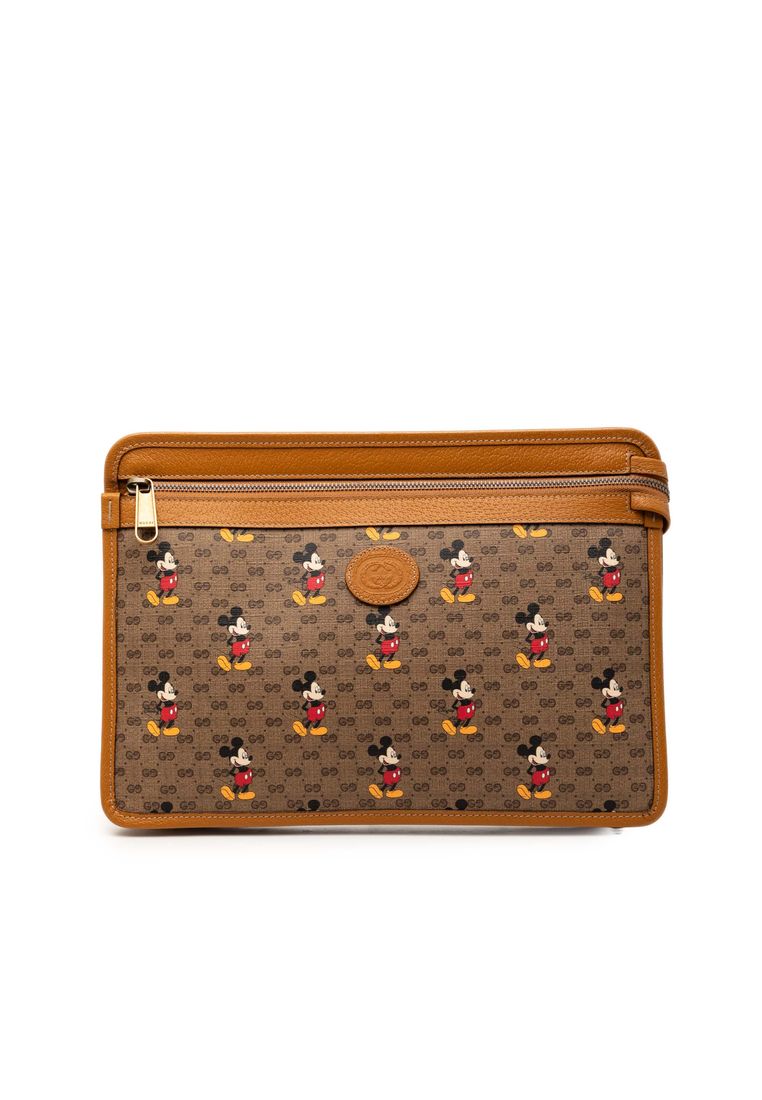 Gucci Pre-Loved Gucci Disney Micro Gg Supreme Mickey Mouse Clutch