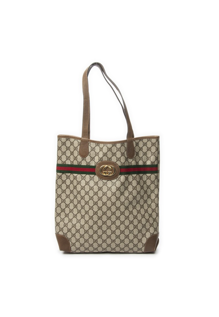 Gucci Pre-Loved Vintage Web Vertical Tote
