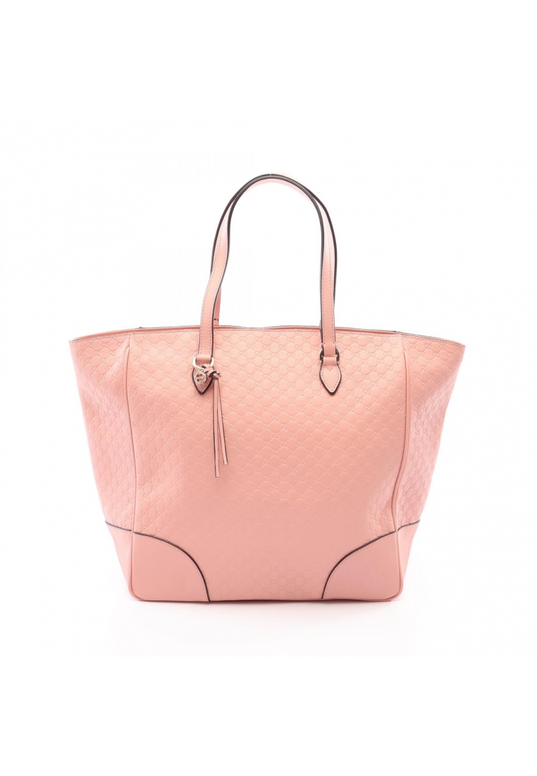 GUCCI Pre-Loved Gucci Bree Micro GG Guccissima Shoulder bag tote bag leather pink