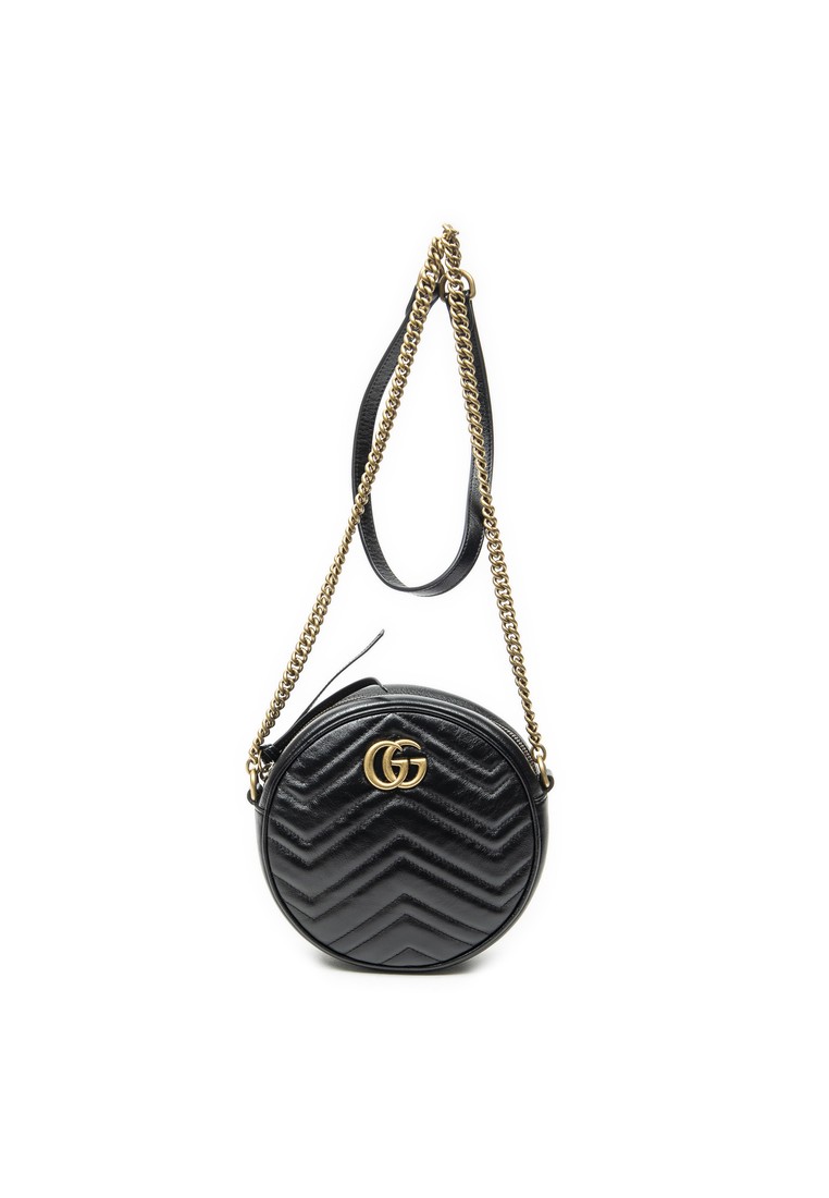 Gucci Pre-Loved GG Marmont Chain Round Crossbody
