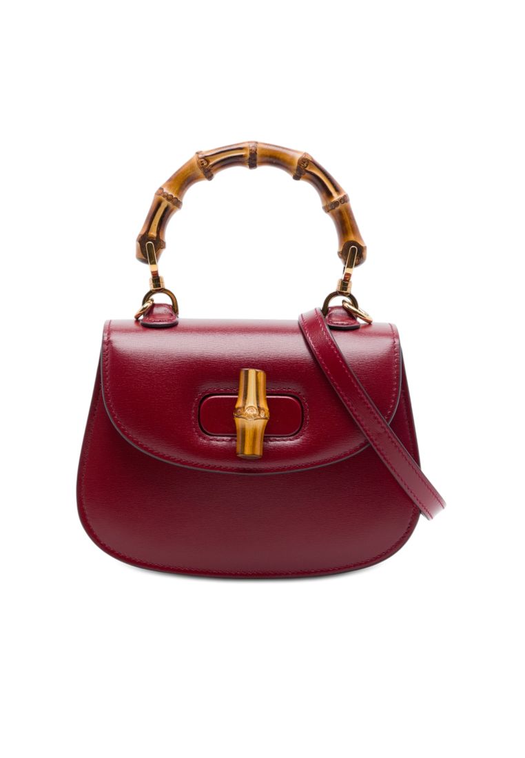 GUCCI Pre-Loved Gucci Mini Calfskin 1947 Bamboo Top Handle Bag