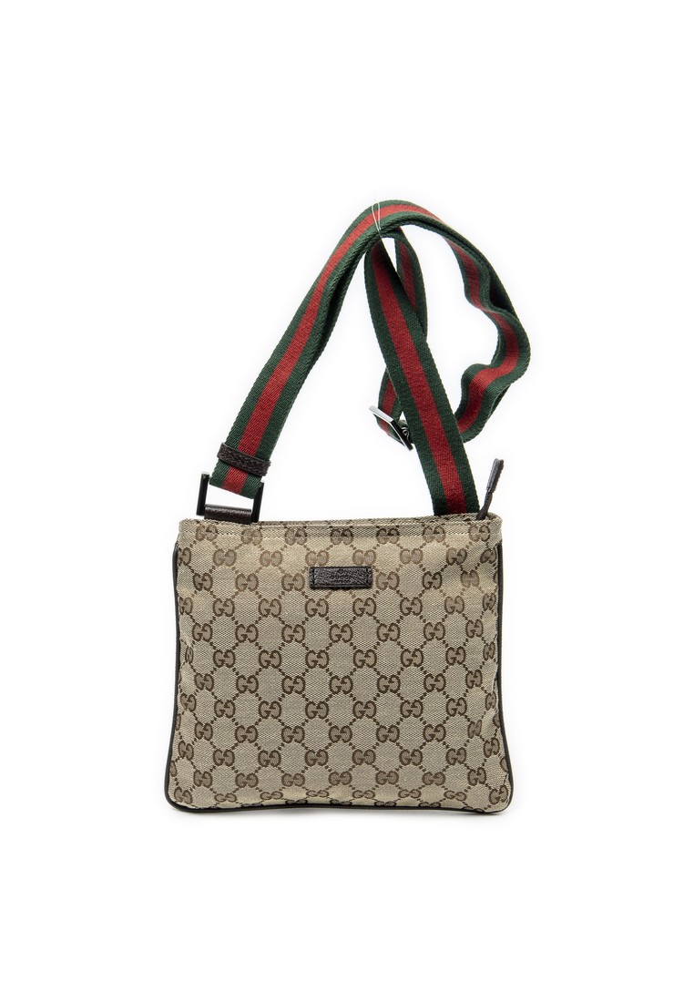 Gucci Pre-Loved Mini Web Zip Crossbody