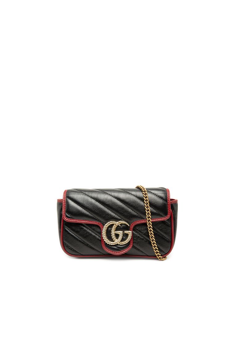GUCCI Pre-Loved Gucci Super Mini Gg Marmont Matelasse Leather Torchon Flap Crossbody