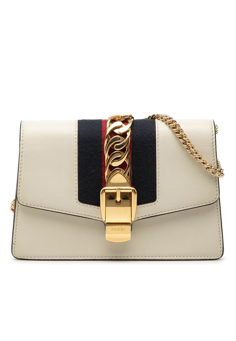 GUCCI Pre-Loved Gucci Super Mini Leather Sylvie Chain Crossbody