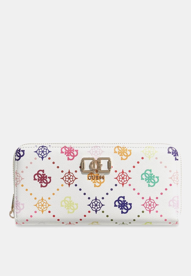 Guess Emelie Logo Large Zip Around Wallet