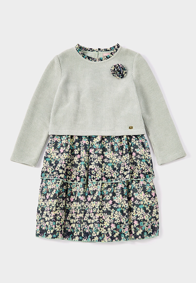 GWD Lyra 2-in-1 Chenille and Floral Print Dress