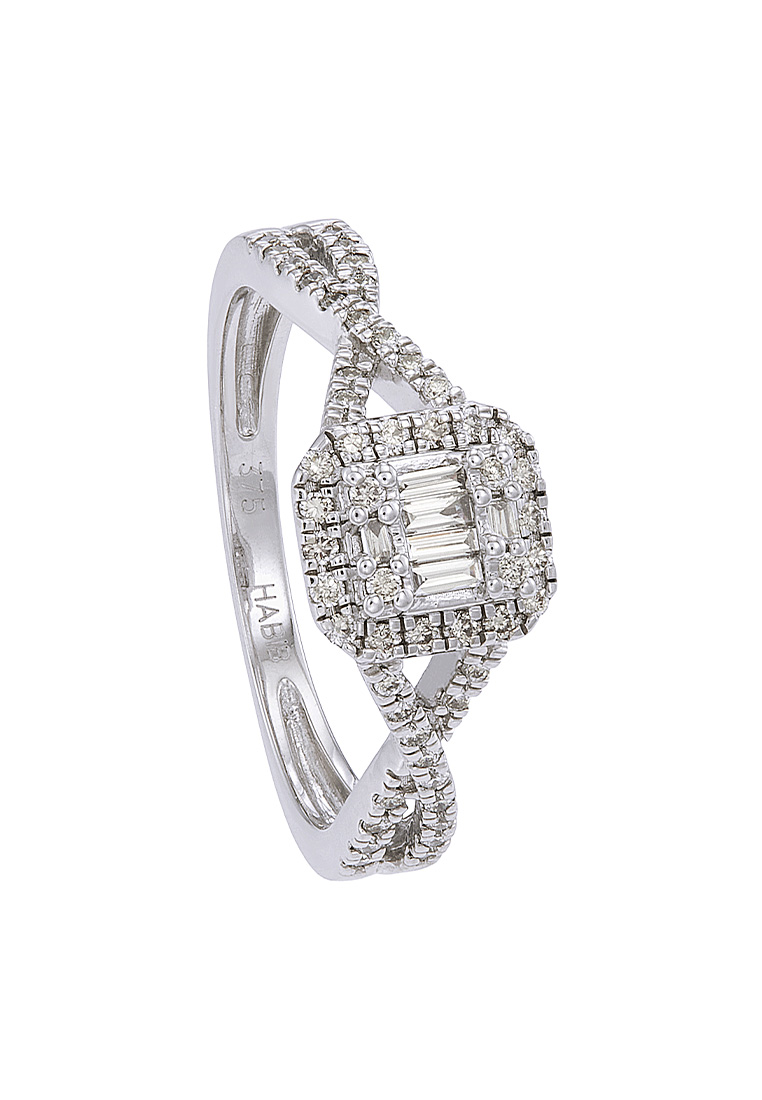 HABIB HABIB FIRE ON ICE | Baguette and Round Diamond Ring in 375/9K White Gold 24946