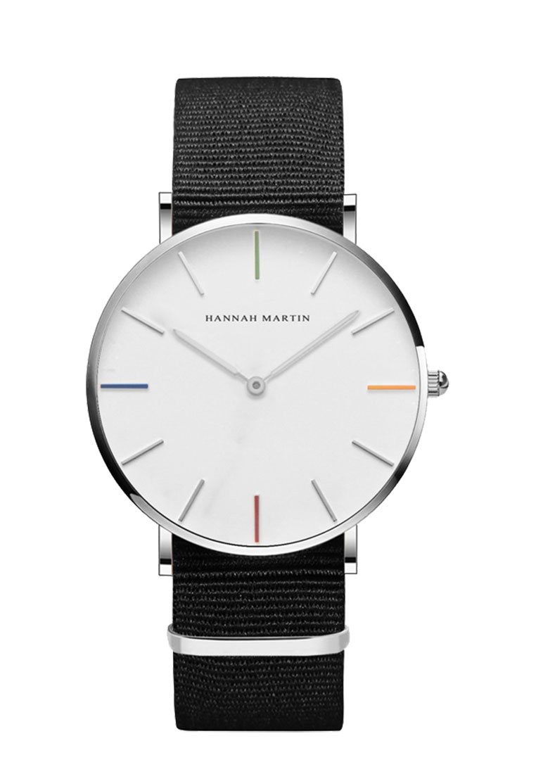 HANNAH MARTIN Hue Heron Silver Nato Men Quartz Watch