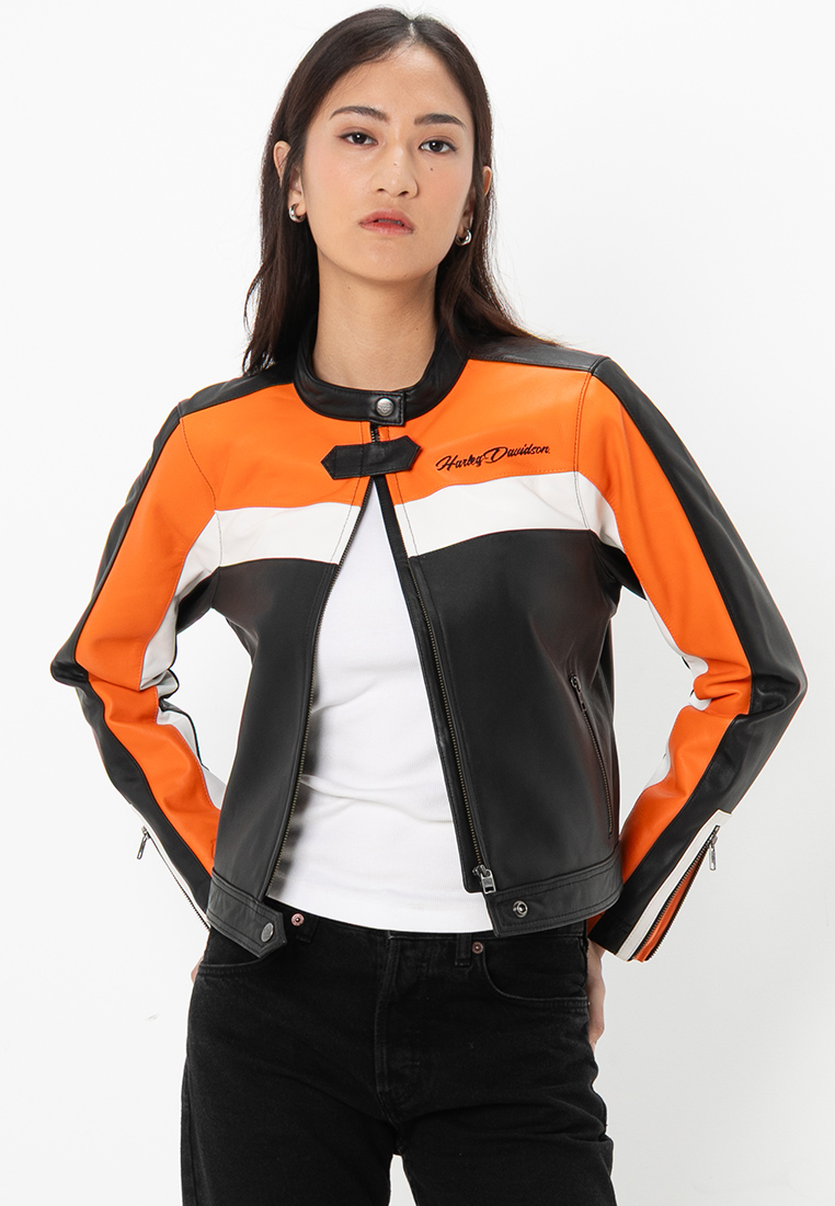 Harley-Davidson Harley-Davidson® Essential Moto Blocked Leather Jacket