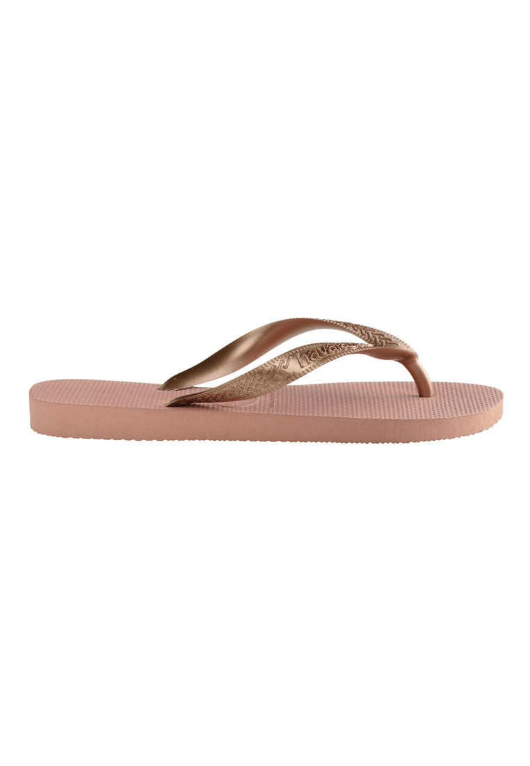 havaianas gold flip flops