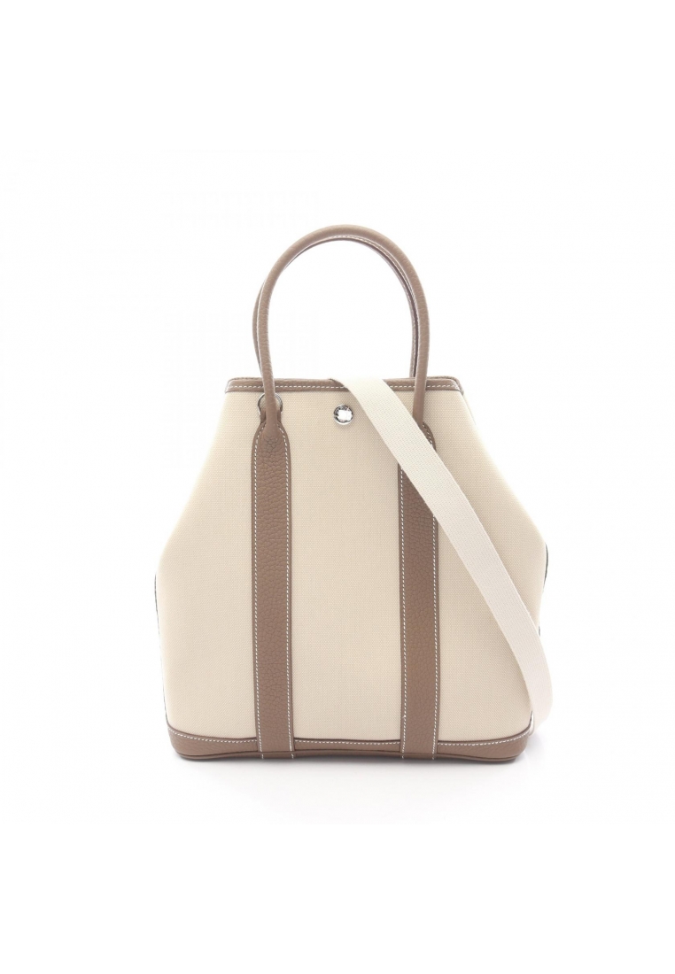 Hermès Pre-Loved Hermès Garden File PM Betton Etoupe 2WAY Handbag tote bag toile military Negonda le